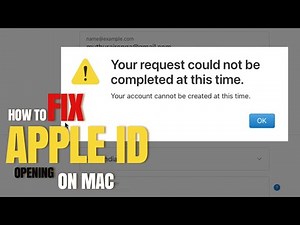 Apple id Not Creating How to fix ,your request could not be completed at this time