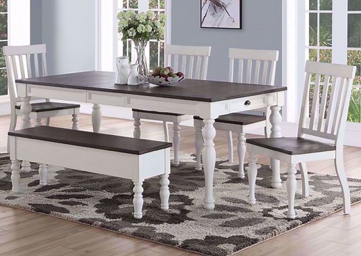 Joanna 6-Piece Dining Table Set - Off White