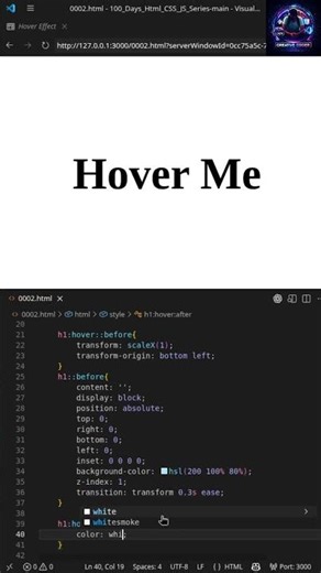 Hover Effect | #shorts #html #css #javascript