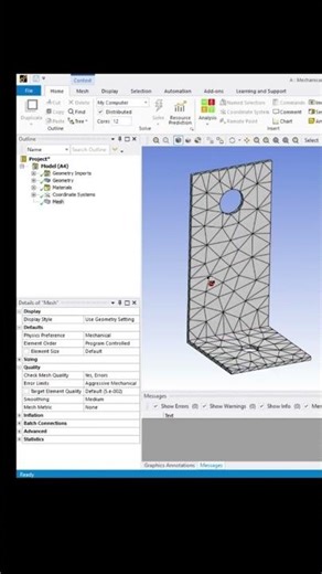 Check How Mesh is Created in Ansys Mechanical Software