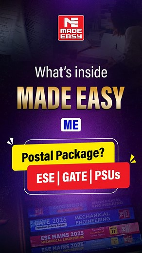 This isn’t just a box, it’s your entire preparation strategy for GATE, ESE & PSUs 2026! 💯📦 Why Everyone’s Talking About the MADE EASY Postal Package | What’s Inside This 2026 Box? We’re unboxing the MADE EASY Postal Package for Mechanical Engineering aspirants, 63 powerful books packed with theory, practice, PYQs, and more! From concept-building to mains answer writing, everything you need is inside this one box. 🎯 Ready to upgrade your prep? Watch till the end and see what you're missing! #m