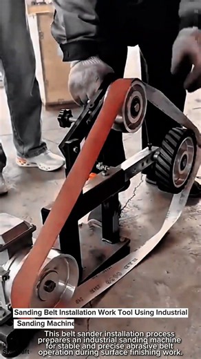 Sanding Belt Installation Work Tool Using Industrial Sanding Machine #worktool