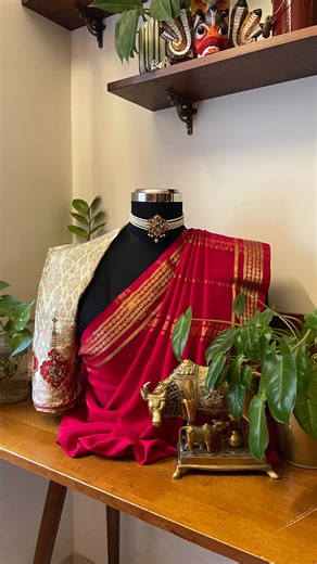 SHRENIKA on Instagram: "Price : ₹ 5500/- Product : Hand embroidered Blouse Piece Colour : Ivory ikat. Size : 1mtr Ikat fabric. Design : both sleeves has hand embroidery design (no neckline) Material : 100% pure raw silk. Status : Sold (Custom pre order available) Kindly note: Actual colour may differ slightly from the screen. DM to order | Shipping available across India. (Blouse, KSIC, Mysore silk, authentic, purity, pure silk, hand embroidery, ready to stitch, boutique, made to order, customis