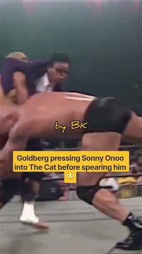 Goldberg pressing Sonny Onoo into The Cat before spearing him 😳 #shorts