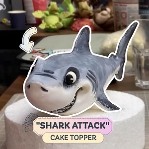 132K views · 1.1K reactions | Hair-Raising "Shark Attack" Cake Topper!麗 | Zoe's Fancy Cakes | Facebook