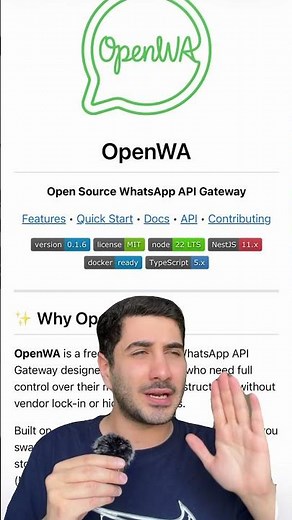 Free, Open-Source WhatsApp API (OpenWA)