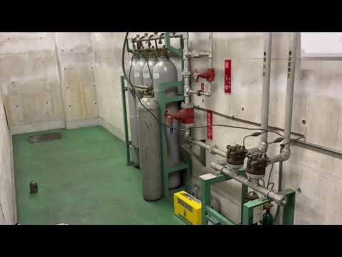 消防用設備点検 ～ハロン消火設備 ガス放出試験～