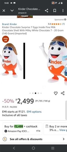 I ordered a Big Kinder joy from Amazon #shortsfeed