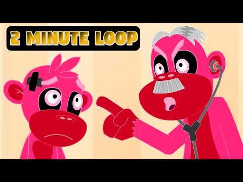 Five Little Monkeys Jumping on the Bed 🐒🎶 [2 MIN LOOP] | Sound Variations Remix Fun Nursery Rhymes