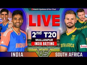 🔴 INDIA vs SA, 2nd T20 Match, 2nd Inng | Live Cricket Match Today | IND vs SA | INDIA Batting