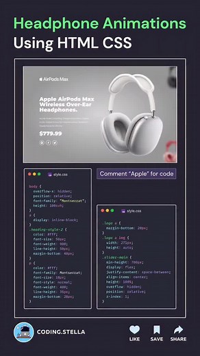 Creative Headphones Animation with HTML and CSS