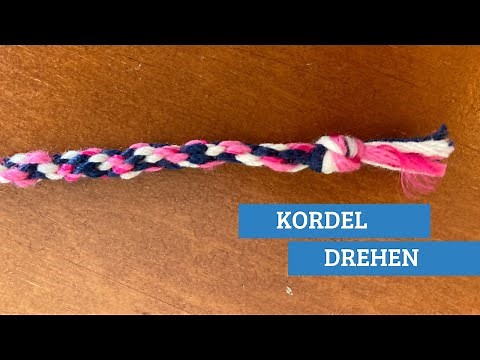 Basteln mit Kindern - Kordel drehen - Freundschaftsarmband - Schlüsselanhänger - einfach flechten