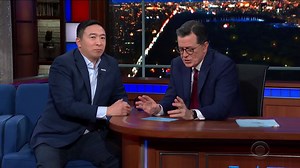 Presidential candidate Andrew Yang discusses the socio-economic factors that result in presidential candidates who are not reflective of the American population. | The Late Show with Stephen Colbert