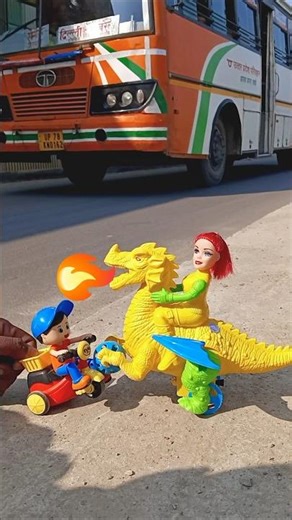 My new remote wala dragon with delivery boy toy Unboxing 🐉 #shorts