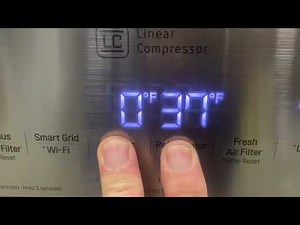 LG French Door Refrigerator Setting Control For F Fahrenheit Or C Celsius