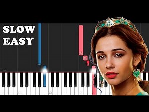 Naomi Scott - Speechless (Aladdin 2019) (SLOW EASY PIANO TUTORIAL)