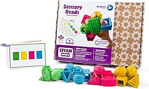 Roylco Sensory Beads – Back to School Jumbo Rubber Beads for Toddlers & Preschoolers, Hands-On STEAM Learning & Fine Motor Skill Development
