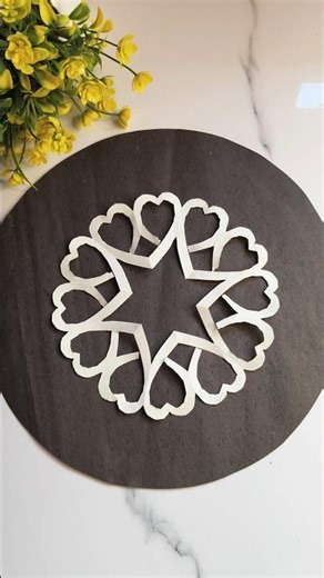 how to make easy snowflake with paper ❄️ 230 #snowflakes #shorts #papercraft #craft #viral #diy #yt