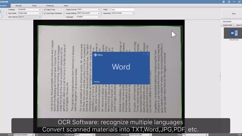 X1 Portable Document Scanner: 8MP Portable HD Overhead Document Camera A4 Multi-Language OCR USB Doc Cam for Teachers and Students Online Teaching, Only for Windows