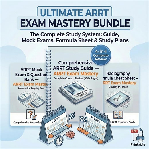 2025 ARRT Exam Prep Bundle: Radiography Study Guide, 1000  Questions (PDF) - Etsy