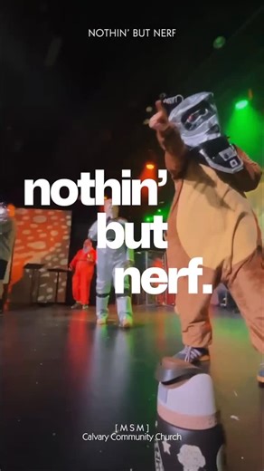 Calvary Middle School on Instagram: "NOTHING BUT NERF 2026!!! Nothing like having a giant Nerf battle throughout the church! Reminder!! Sign up for Winter Camp ASAP so you don’t miss out on more fun!"