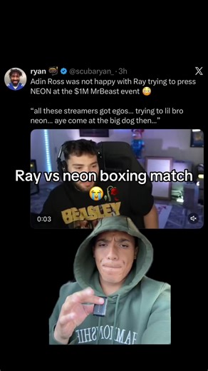 Ray vs neon beef #rayasianboy #neon #adinross #boxing #fyp | adin ross