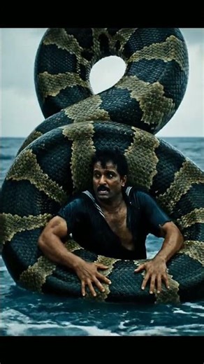 Anaconda traped man under water in river