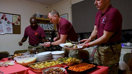 Chefs from 16 Air Assault Brigade help out in the community, providing a hot Christmas dinner for the homeless at the Colchester Emergency Night Shelter. Warrant Officer Class 1 Ollie Rogers said: “As chefs, it’s nice to use our skills to give something back to less fortunate members of the local community. It’s particularly important to make an extra effort at Christmas." | British Army