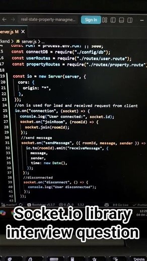 socket.io Library| Important Interview questions.