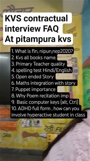 kvs contractual interview questions #kvs interview questions #kvsprt #kvsinterviewexperience #kvs