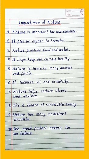 Essay on Importance of Nature || 10 points essay on Importance Of Nature.