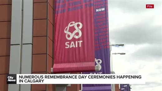 Numerous Remembrance Day ceremonies happening in Calgary