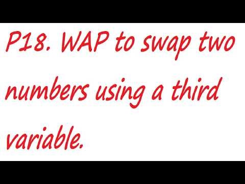 To swap two numbers using a third variable. ||Computer 💻 Science (CS/IP) related topic
