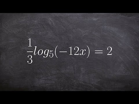 Solving logarithmic equations