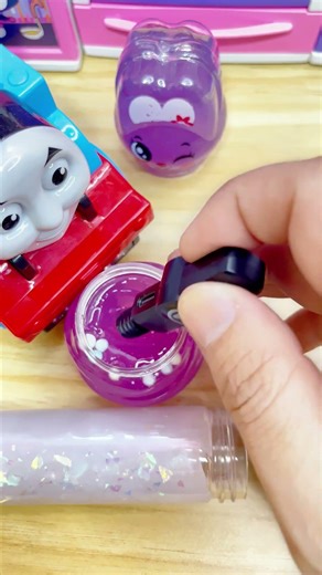 Satisfying Slime ASMR – Purple Clear Slime in Cute Containers | ASMR Video