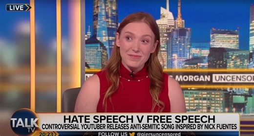 Antisemitic YouTube star Pearl Davis faces an unexpected backlash from Piers Morgan