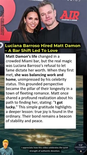 Luciana Barroso Hired Matt Damon – A Bar Shift Led To Love