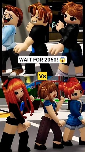 GIRLS VS BOYS Roblox Dance Battle! 💃🕺 (WAIT FOR 2060! 😱) #catchcatch #roblox #shorts
