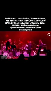 3.5K views · 122 reactions | Red Baron - Lucas Parker, Warren Haynes, Joe Bonamassa at the COLORADO MUSIC HALL OF FAME induction of Tommy Bolin - 12/3/2019 Mission Ballroom #joebonamassa #warrenhaynes #TommyBolin | Tommy Bolin Archives | Facebook