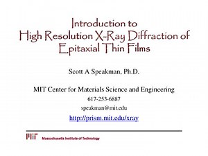 Introduction to High Resolution X-Ray Diffraction of Epitaxial Thin Films - SlideServe