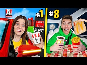 KTO SZYBCIEJ ZJE TO CO OSOBA PRZED w KAŻDYM DRIVE THRU WYGRYWA!