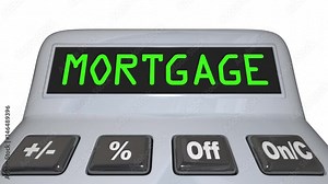 Mortgage Calculator Figure Loan Amount 3d Animation Stock Video