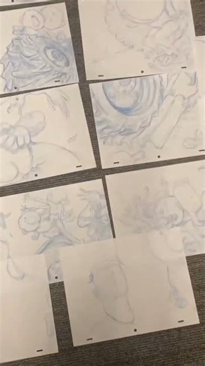 Animation Layout Sheets on Floor | Bread Will Walk Production #makingof