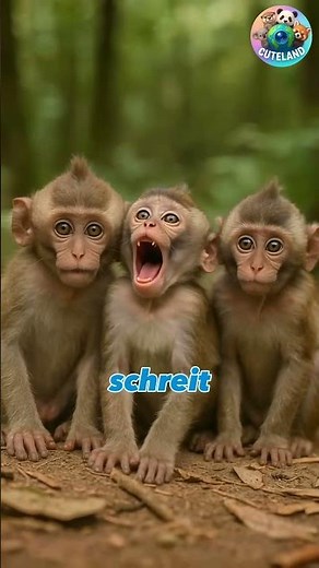 3 Baby-Affen 🐒 | Cute Baby Monkeys Playing & Cuddling | Animal Short