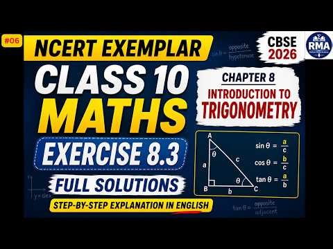 NCERT Exemplar Class 10 Maths Ex 8.3 Solutions | Chapter 8 Trigonometry | All Questions Explained