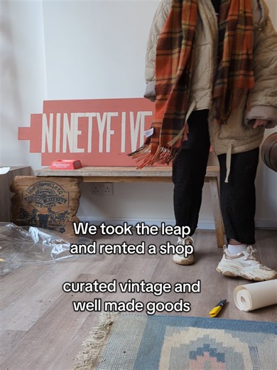 we are opening a vintage shop in a Victorian arcade in Boscombe, Bournemouth day two installing the wall mounted rails and moving in #lifestylestore #vinatgeclothes #vintageahop #fitcheck #openingashop