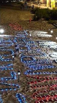 New Yorker creates 9/11 memorial with painted shells and lights #shorts