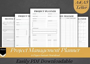 Printable Project Management Planner, Productivity Planner, Work Planner, Project Schedule, Project Timeline, Digital Download - Etsy Australia