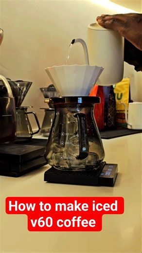 Iced V60 Coffee Tutorial | Pour Over Brewing Guide. #icedv60 #coffee #icedcoffee. #specialtycoffee.