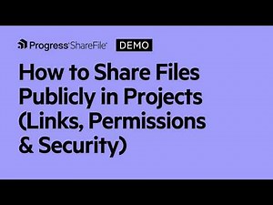 How to Share Files Publicly in Projects (Links, Permissions & Security)